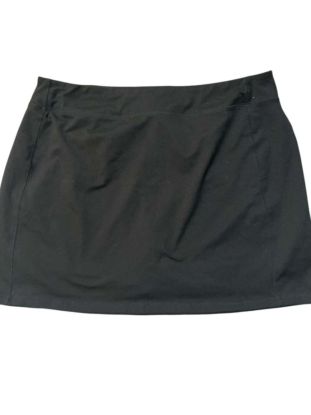 Lands' End Black Active Skort with Zipper Pocket Size L 14-16